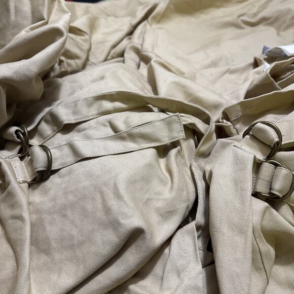 Pottery Barn Tailored Twill Small Sofa Canvas Cream Loose-Adjust SlipCover New  - Picture 11 of 16